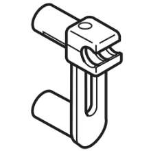 Afbeeldingen van Blum Dubbelrelingklem - kunststof - wit ZRU.00Z0.01REL-HAL