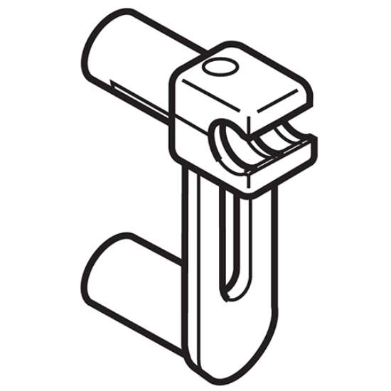 Afbeeldingen van Blum Dubbelrelingklem - kunststof - wit ZRU.00Z0.01REL-HAL