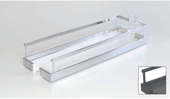 Afbeeldingen van Hettich Arena STYLE antislip-inhangbodems (Dispensa Junior Slim), 150 x 462 x 93, verchroomd