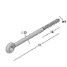 Afbeeldingen van GB Schroefoog zwaar (gelast) HT10 120x25mm Ø10mm verzinkt 