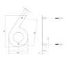 Afbeeldingen van INTERSTEEL Huisnummer 6 150x2mm rvs geborsteld 4020