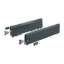 Afbeeldingen van Hettich ArciTech Schuif- / frontlade, setverpakking, ladezijwand hoogte 126 x NL 550 mm, antraciet, links en rechts