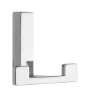 Afbeeldingen van Siro Kapstokhaak metaal - boorafstand 32mm/L 61mm/H 40mm/B 70mm chroom glanzend 