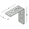 Afbeeldingen van GB XS-hoek - 175X175mm 72x5mm - zink magnesium