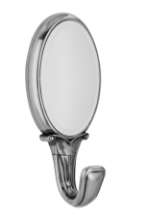 Afbeeldingen van Siro Kapstokhaak metaal - boorafstand 24mm/L 77mm/H 29mm/B 34mm antiek zilver/wit 