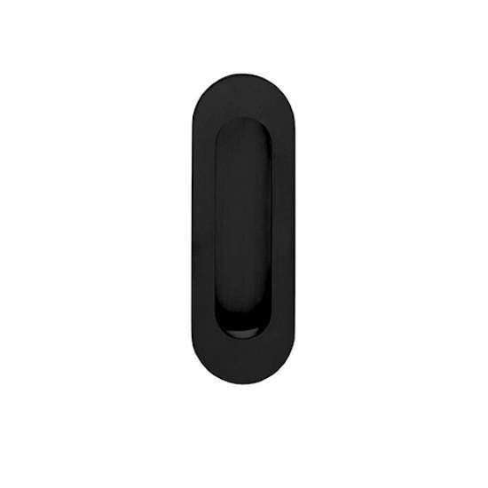 Afbeeldingen van INTERSTEEL Schuifdeurkom ovaal 120x40mm blind mat zwart 4476