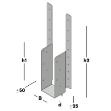Afbeeldingen van GB Raveeldrager met strip 305/59x157 1 Sendzimir Verzinkt