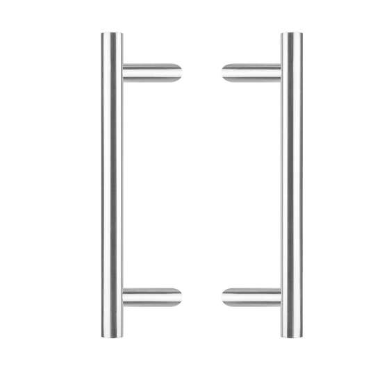 Afbeeldingen van INTERSTEEL Deurgrepen set T-schuin ø 30 mm - 500 mm rvs geborsteld 4329