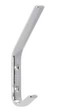 Afbeeldingen van Siro Kapstokhaak metaal - boorafstand 32mm/L 150mm/H 63mm/B 18mm - chroom glanzend 