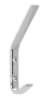 Afbeeldingen van Siro Kapstokhaak metaal - boorafstand 32mm/L 150mm/H 63mm/B 18mm - chroom glanzend 