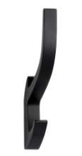 Afbeeldingen van Siro Kapstokhaak metaal - boorafstand 32mm/L 150mm/H 71mm/B 15mm mat zwart 