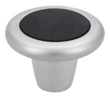 Afbeeldingen van Siro Meubelknop metaal - L 34mm/H 24mm/B 34mm chroom mat/zwart 