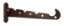 Afbeeldingen van Siro Wasdroger metaal - boorafstand 89mm/L 307mm/H 59mm/B 31mm - bruin 