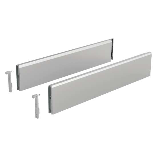 Afbeeldingen van Hettich TopSide ArciTech,  400 mm, (186/ 94, 218/126) zilver, links en rechts