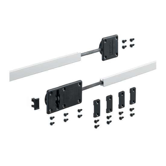 Afbeeldingen van Hettich Uitlijn-/deurrichtbeslag met aluminium afdekking