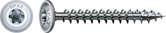 Afbeeldingen van Spax spaanplaatschroef 4Cut Wirox - Ø6x40mm T30 - Discuskop voldraad verzinkt 