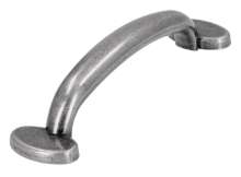 Afbeeldingen van Siro Meubelgreep metaal - boorafstand 96mm/L 129mm/H 27mm/B 30mm - antiek zilver 
