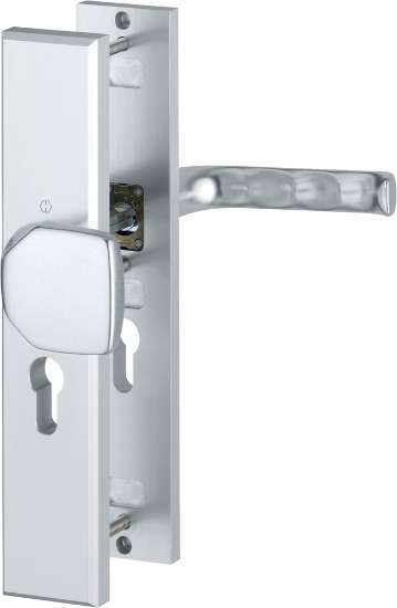Afbeeldingen van Hoppe Inbraakwerend-wisselgarnituur aluminium London 61G/2235/2214/113 - PC55 - F1