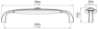 Afbeeldingen van Siro Meubelgreep metaal - boorafstand 128mm/L 138mm/H 27mm/B 23mm chroom glanzend/wit 