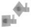 Afbeeldingen van Siro Kapstokhaak metaal - L 38mm/H 42mm/B 35mm RVS 