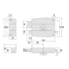 Afbeeldingen van Cisa oplegslot 50320-2 - 60mm - links losse cilinder  Op=Op