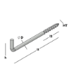 Afbeeldingen van GB Schroefduim houtdraad HT4,3 40x16mm Ø3,45mm Elektrolytisch verzinkt 