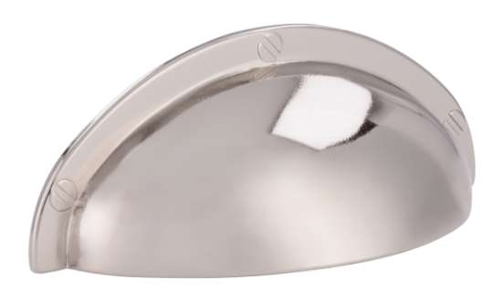 Afbeeldingen van Siro Schelpgreep metaal - boorafstand 64mm/L 85mm/H 27mm/B 31mm - nikkel glanzend 