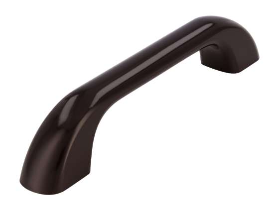Afbeeldingen van Siro Meubelgreep kunststof - boorafstand 96mm/L 128mm/H 24mm/B 18mm - bruin 