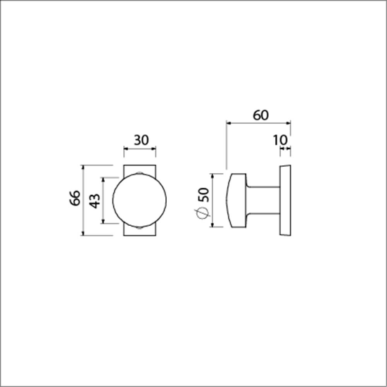 Afbeeldingen van Smalrozet knop combinatie