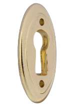 Afbeeldingen van Siro Sierschild metaal - boorafstand 22mm/L 37mm/H 3mm/B 19mm messing glanzend 