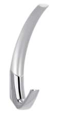 Afbeeldingen van Siro Kapstokhaak kunststof - boorafstand 19mm/L 160mm/H 90mm/B 24mm - aluminium/chroom 