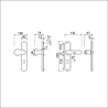 Afbeeldingen van Ami Veiligheidsgarnituur 250/50/1 Knop 173 / Deurkruk 378 Rotaveer vastdraaibaar - PC92 deurdikte 38/42mm - F1 