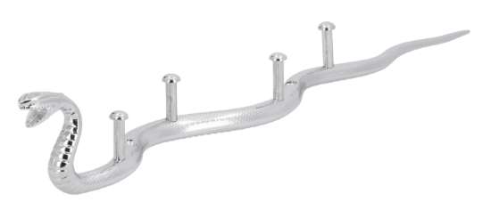 Afbeeldingen van Siro Haaklijst metaal - boorafstand 128mm/L 369mm/H 58mm/B 40mm chroom glanzend 