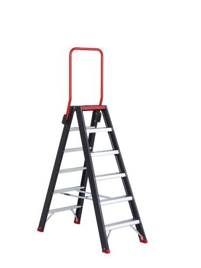 Afbeeldingen van Altrex Industrietrap Taurus - 2x6 treden - aluminium gecoat