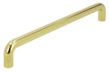 Afbeeldingen van Siro Meubelgreep metaal - boorafstand 192mm/L 202mm/H 29mm/B 10mm messing glanzend 