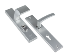 Afbeeldingen van Ami Veiligheidslangschild 251/50/15 Knop 144 / Deurkruk 332 vast-omkeerbaar - KT55 PC55 deurdikte 38/42mm - F2 