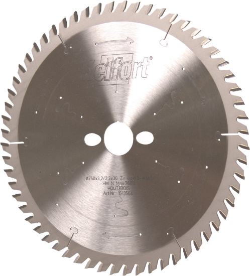 Afbeeldingen van Kelfort Cirkelzaagblad - 250x30mm 60Tands - HM WS vertanding 