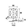 Afbeeldingen van Axa Veiligheids Klepscharnier - 3mm 89x80 - ongemonteerd 
