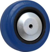 Afbeeldingen van Kelfort Wiel - Ø100mm (140kg) - Blauw Pvc met Rollager En kunststof Velg 