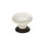 Afbeeldingen van Siro Meubelknop keramisch - L 34mm/H 28mm/B 34mm beige/antiek messing 