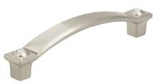 Afbeeldingen van Siro Meubelgreep metaal - boorafstand 96mm/L 110mm/H 22mm/B 14mm RVS effect/ transparant 