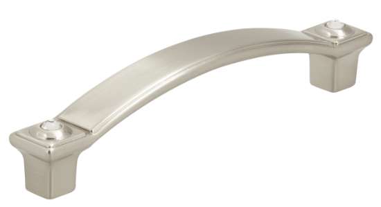 Afbeeldingen van Siro Meubelgreep metaal - boorafstand 96mm/L 110mm/H 22mm/B 14mm RVS effect/ transparant 