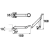 Afbeeldingen van Axaflex combi raamuitzetter 2640-10-81/E - lengte 180mm - RVS