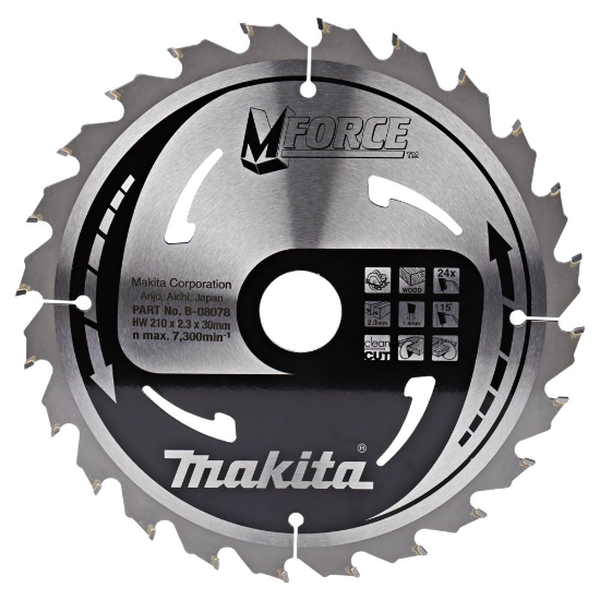 Afbeeldingen van Makita Zaagb Mforce 210X30X2,3 24T15G B-08078
