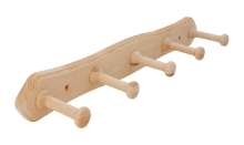 Afbeeldingen van Siro Haaklijst hout - boorafstand 312mm/L 460mm/H 77mm/B 60mm grenen 