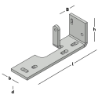 Afbeeldingen van GB F-anker houtmaat 71 mm 100x300 80x10 Elektrolytisch Verzinkt