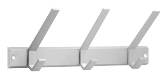 Afbeeldingen van Siro Haaklijst metaal - boorafstand 312mm/L 330mm/H 80mm/B 120mm - mat aluminium 