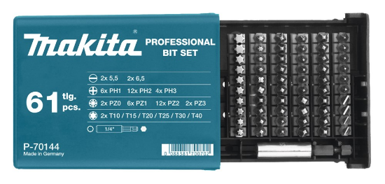 Afbeeldingen van Makita Schroefbitset 61-Dlg P-70144
