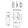 Afbeeldingen van INTERSTEEL Woningbouw magneet slot, voorplaat afgerond rvs, 20x175, doorn 50mm incl. sluitplaat/kom 9570