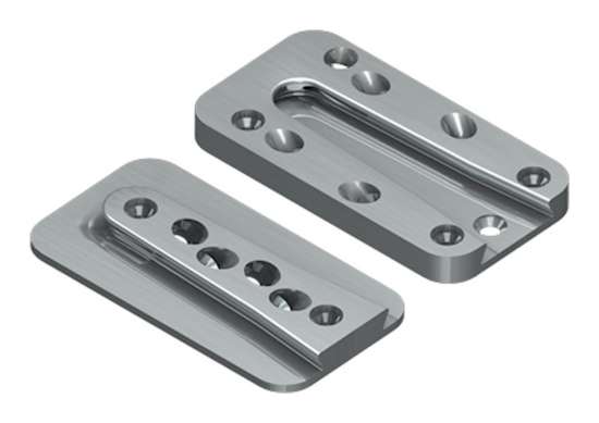 Afbeeldingen van GB blinde houtverbinding - 150x80x18mm 100x180mm - aluminium